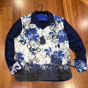 Robert Graham Blue Floral Button-Up Shirt Limited Edition